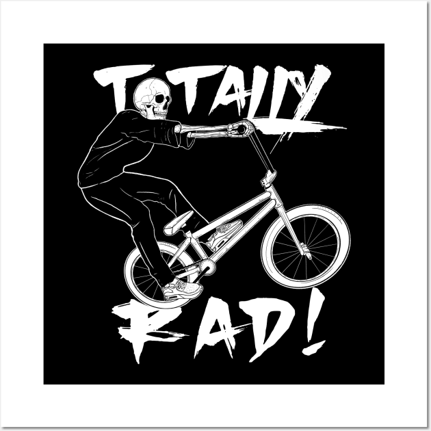 Totally Rad! Skeleton Riding BMX Wall Art by DRIPCRIME Y2K